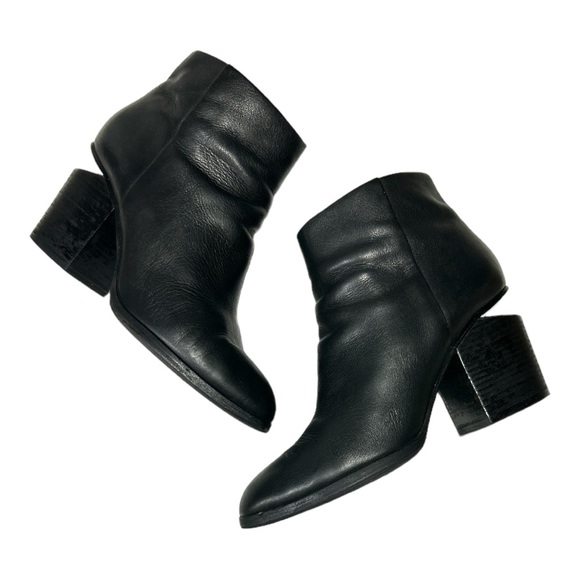 Alexander Wang Gabi Black Ankle Boots Silver Sliced  Heel Sz 40 - Picture 9 of 15